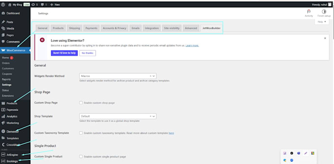build dynamic wordpress ecommerce booking website with jetengine