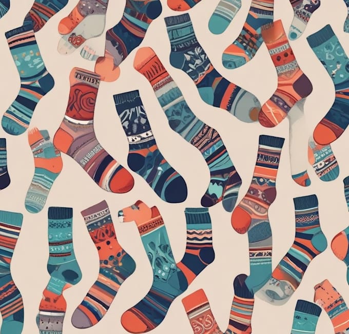 create beautiful socks design