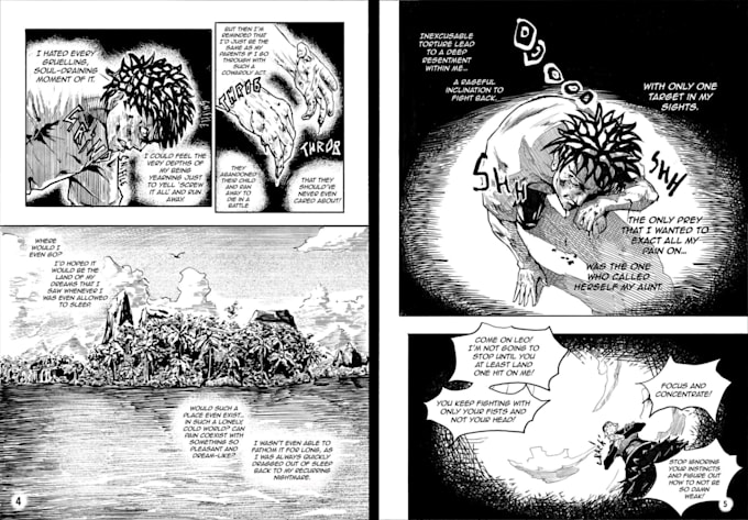 create a stunning manga page in my artstyle