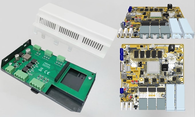 design custom pcb board enclosure, case circuit 3d prototype in kicad solidworks