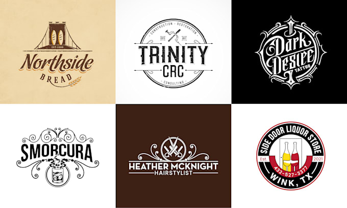 design a custom handcrafted and artisanal vintage retro logo