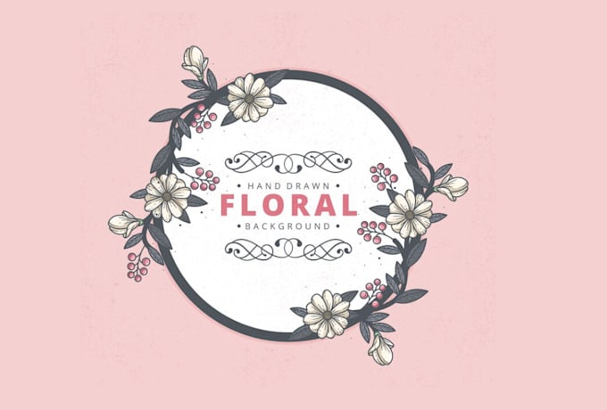 make hand drawn botanical floral logo