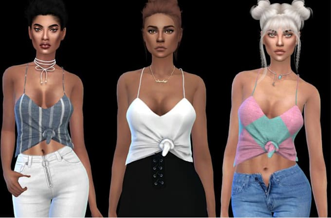 custom content for the sims 4, sims 4 cc, vfx, 3d clothing for sansar, sims
