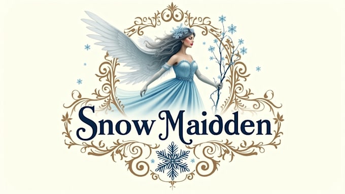 create unique snow maiden logo with new concepts