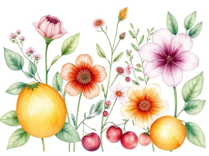 draw realistic botanical watercolor illustrations