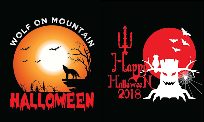 make creative t shirt halloween horror logo