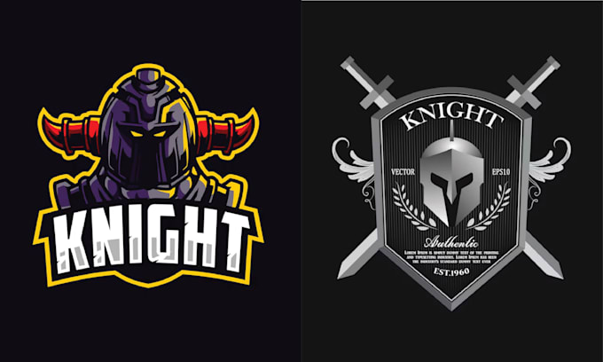 design mascot knight helmet logo