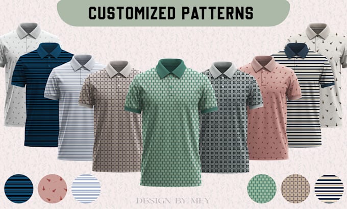 design seamless shirt pattern, fabric pattern, print pattern with mockup