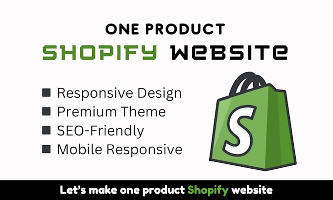create one product store shopify dropshipping website
