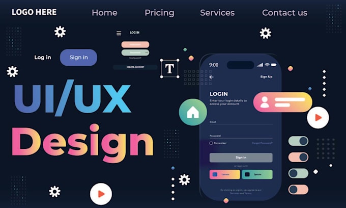 website ui ux design, morden mobile app ui ux design
