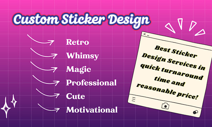 create cute customized stickers with illustration