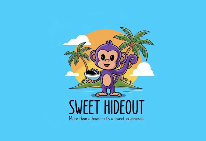 design simple word mark sweet logo for your brand