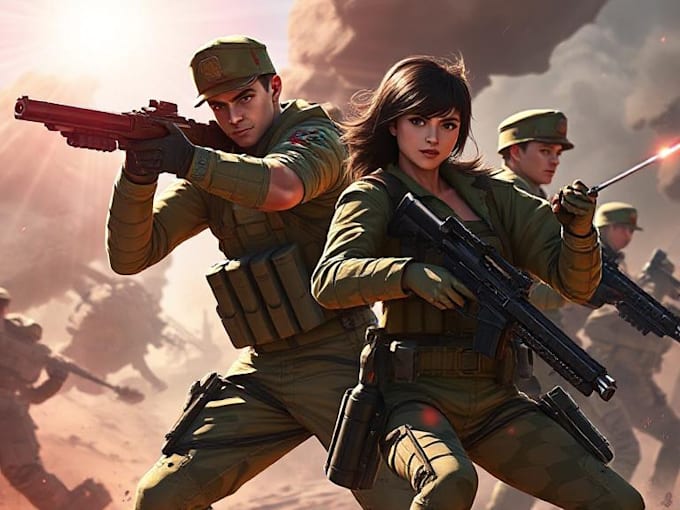draw military themed illustrations
