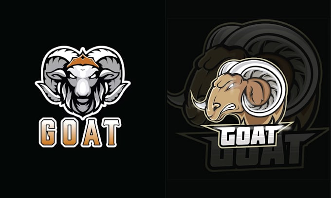 make creative mascot sheep goat logo