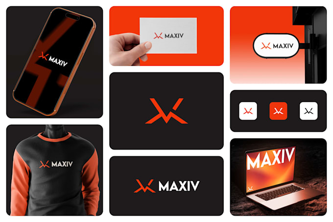 do custom minimalist logo design and full brand identity kit