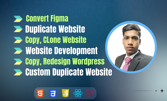 convert figma, clone, copy website or duplicate website and redesign wordpress