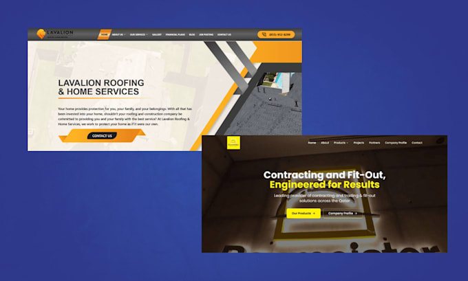 build roofing, construction, plumbing or hvac website