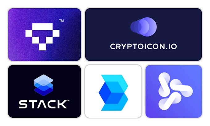 create a tech, ai, blockchain, crypto, nft and bitcoin logo