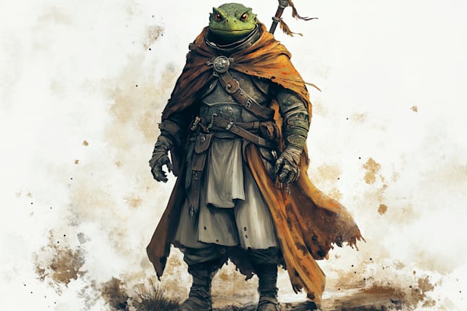 create an dnd character art and oc character