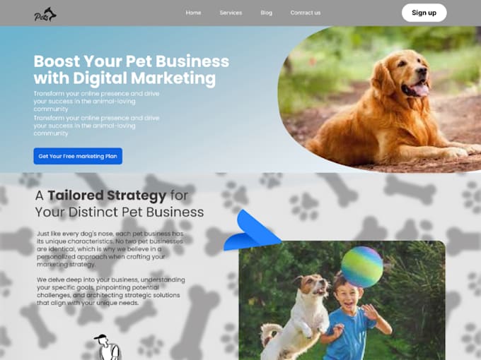design,redesign,pet website or pet grooming website design for you