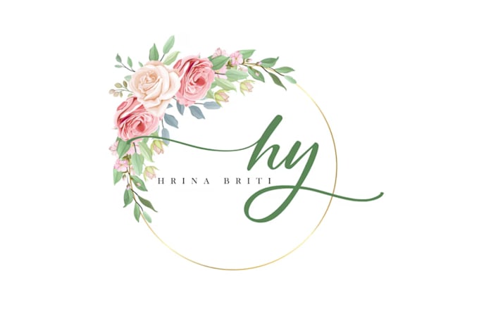 make hand drawn botanical floral logo