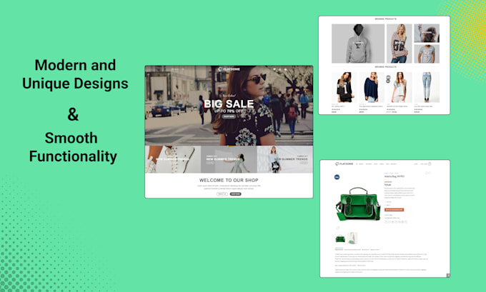 design ecommerce website and online store