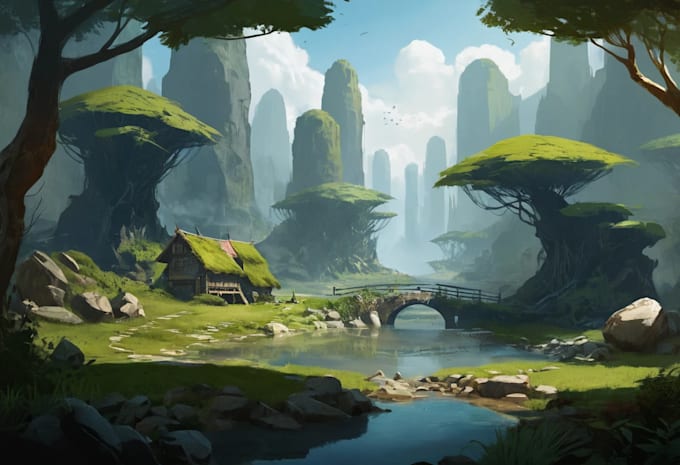 Environment concept art landscape design by Bruner21 | Fiverr