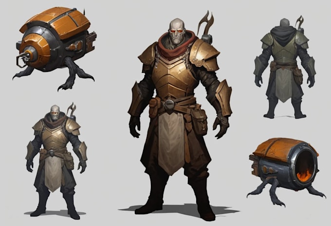 design concept art of a character, environment or object