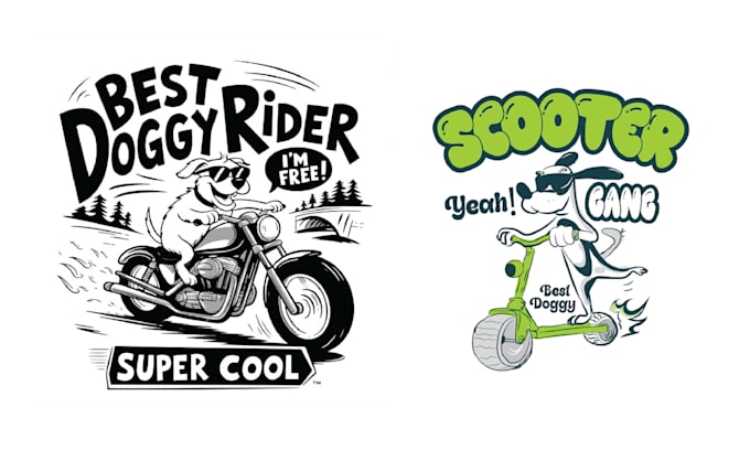 make animal t shirt dog training biker logo