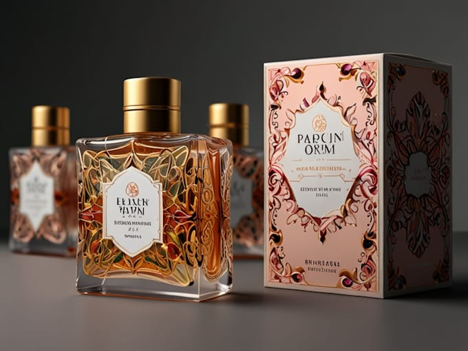 make cosmetic packaging design and perfume label design