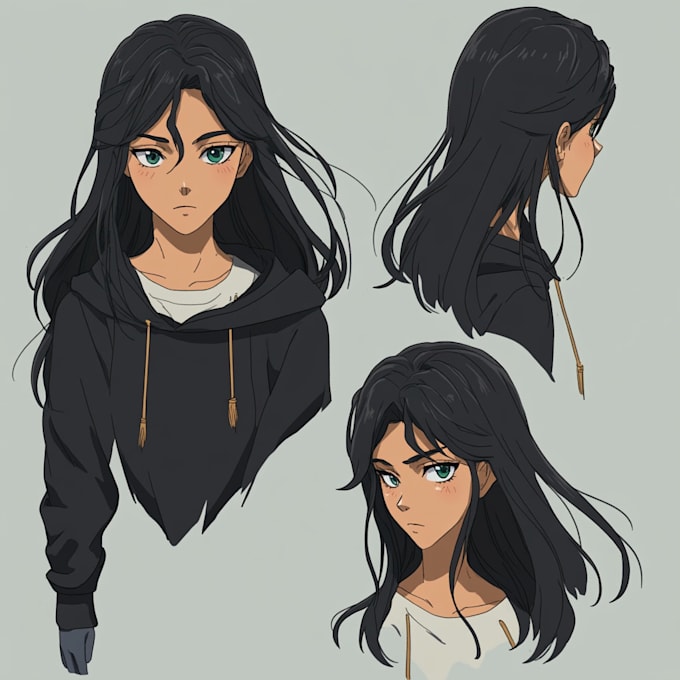 Draw character sheet design in anime and manga style by Sarszess | Fiverr