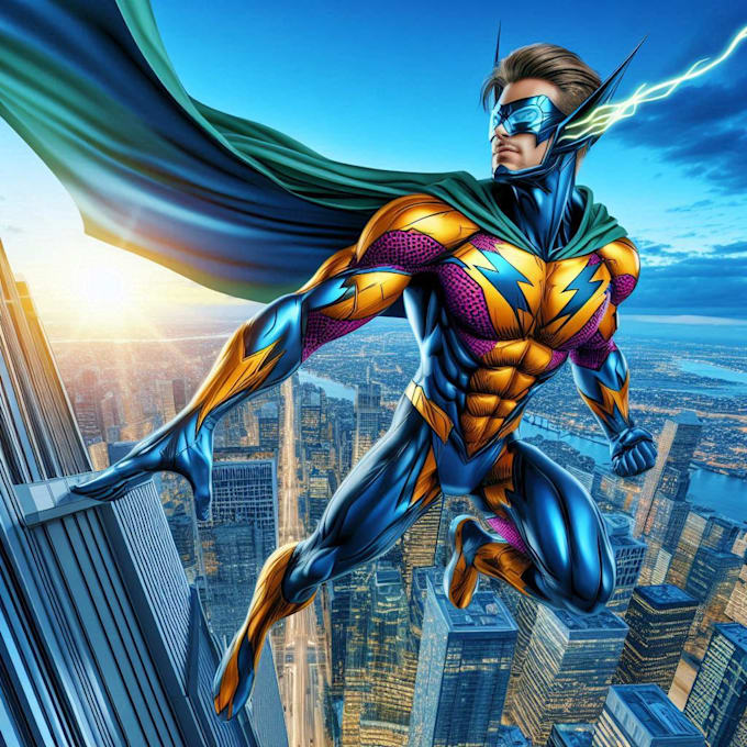draw a cool comic book superhero