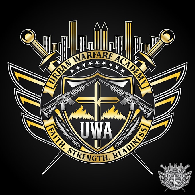 make powerful premier self defense academy logo  design