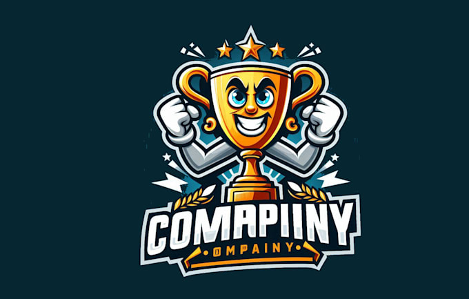 design awesome champion trophy mascot logo within 1 day