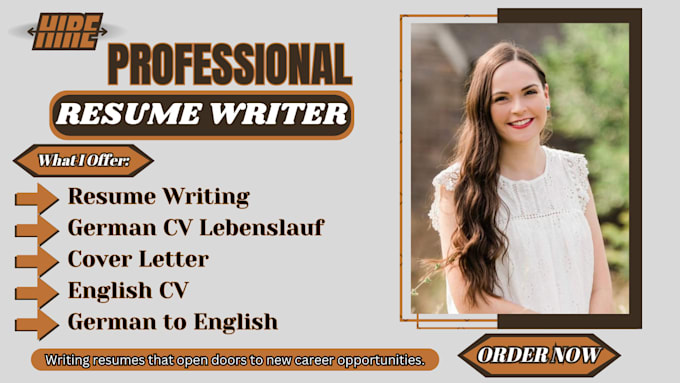 be your expert in german standard resume writing and translation