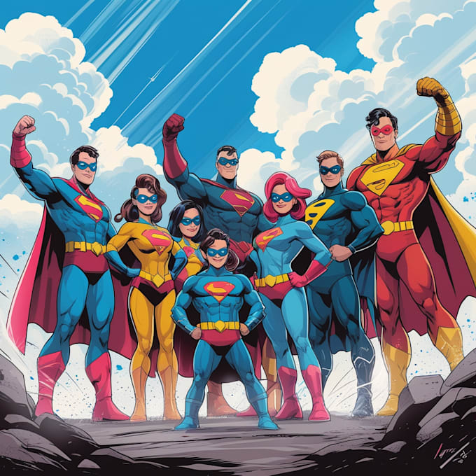 draw superhero character art
