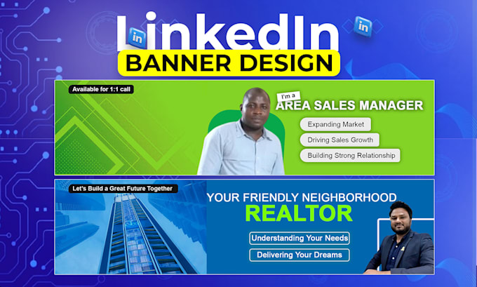 design a modern, responsive linkedin banner that reflects you