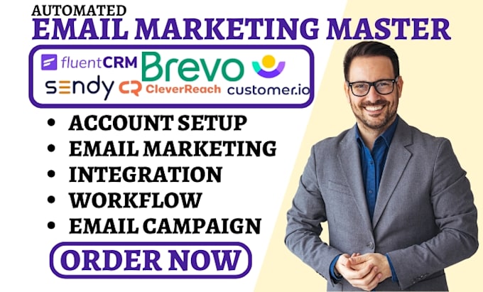 setup fluent crm cleverreach sendy customer io sendinblue brevo bravo automation