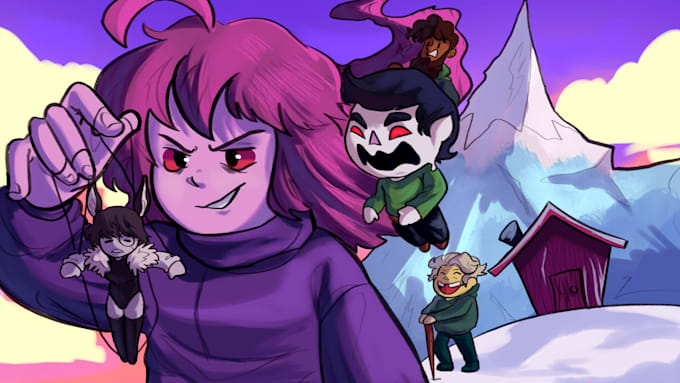 draw an illustrated youtube thumbnail for you