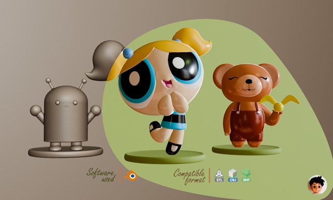 design 3d printable characters and collectible miniatures