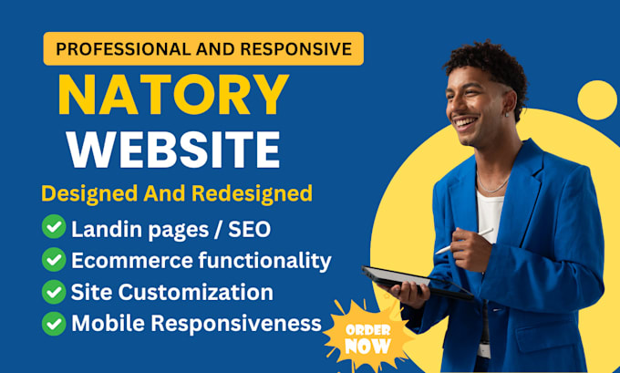 build natory website natory landing page notary wordpress website and natory