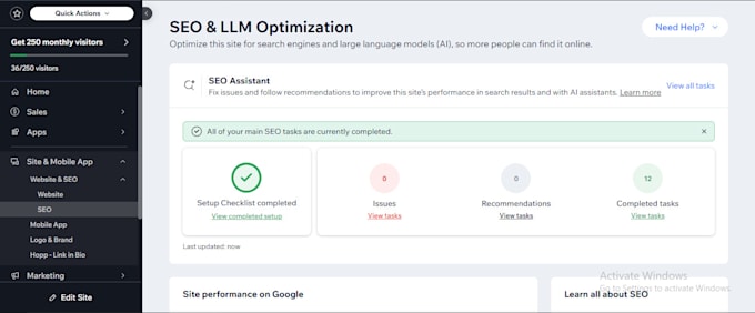 complete technical onpage seo optimization wix wordpress shopify website expert