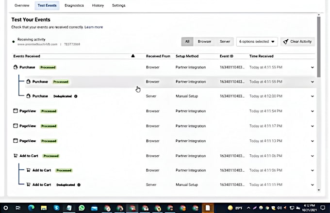 setup browser and server side tracking for fb pixel and ga4