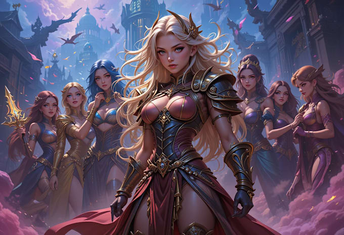 design your dnd party or character illustration