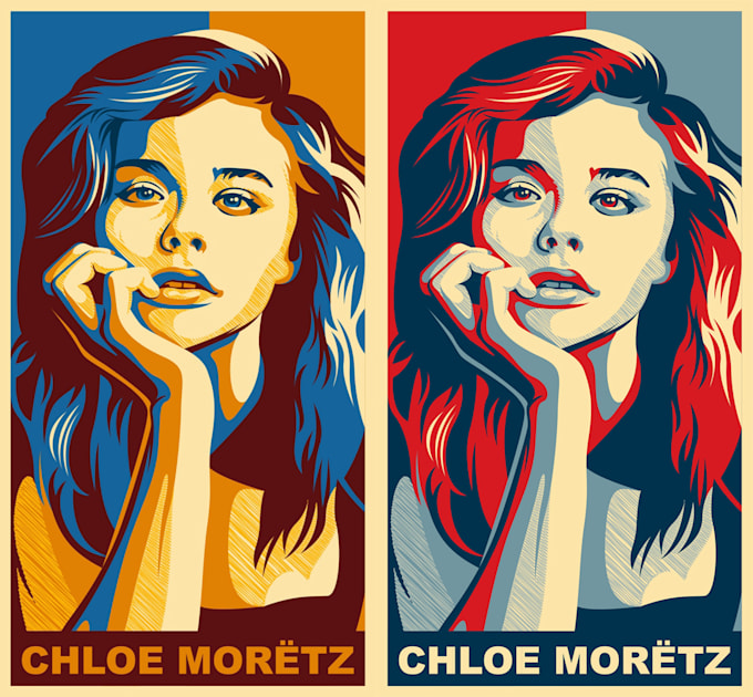 Turn your photo into customable hope poster style by Butaprosedur Fiverr