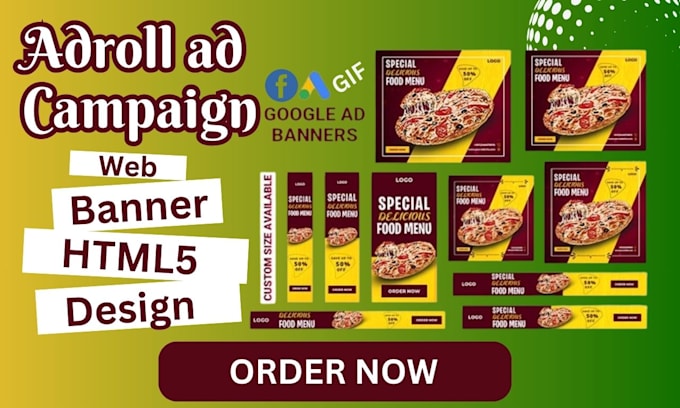 design animated adroll google facebook ads with html5 and gif banners