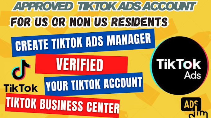 setup USA business center tiktok ads account ads manager for non US residents
