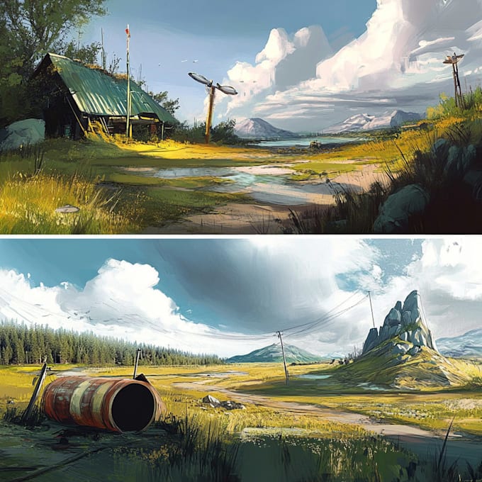 Environment concept art landscape design by Guildarun | Fiverr