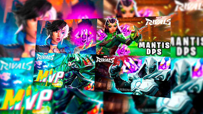 create a professional marvel rivals thumbnail
