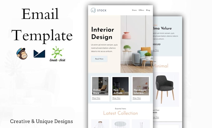 web design email template Images High Quality Grahic Design a responsive email template by Alihaider0173 | Fiverr